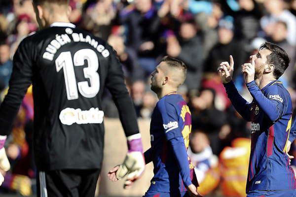 Ni el gol de Messi pudo con el Celta en el Camp Nou