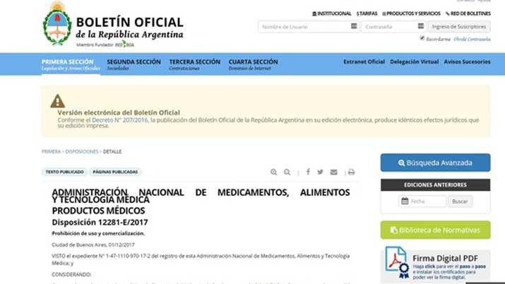 La ANMAT prohibioacute la comercializacioacuten de productos meacutedicos