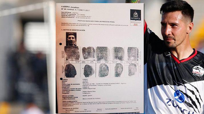 Jonathan Fabbro fue desvinculado de su club tras el pedido de captura