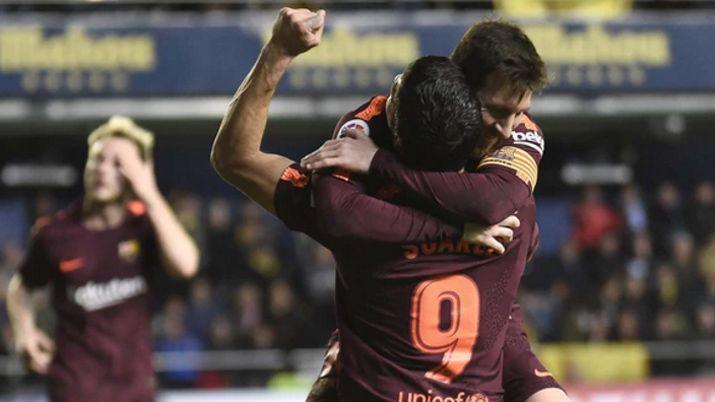 El argentino y su festejo por el triunfo ante el Villareal