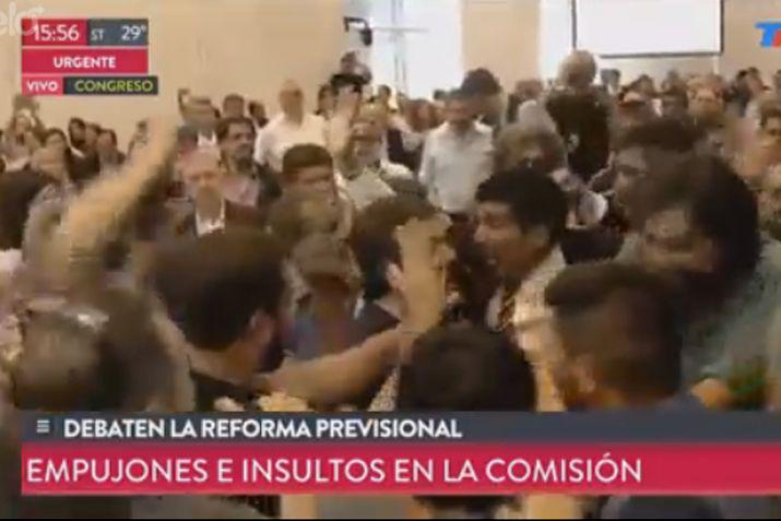 Incidentes en el debate de la Reforma Previsional