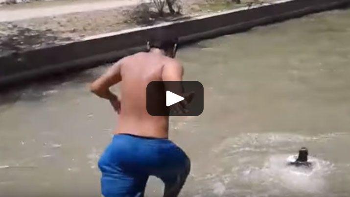 VIDEO Asiacute combaten el calor los changuitos santiaguentildeos