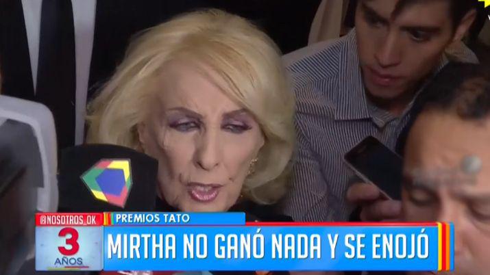 Mirtha furiosa- Cinco nominaciones y no ganeacute ninguna es alevoso