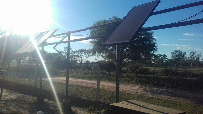 Imagen de los paneles solares que robaron