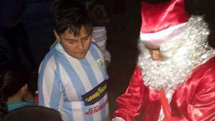 VIDEO  Papaacute Noel estuvo en Choya y quedoacute grabado