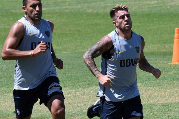 Julio Buffarini y Wanchope Aacutebila se entrenaron por primera vez con Boca