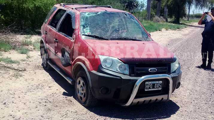 Un herido tras violento vuelco sobre ruta 64