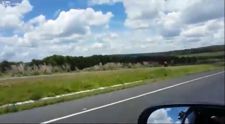 Video- El estremecedor accidente mortal de un motociclista en una ruta de Brasil