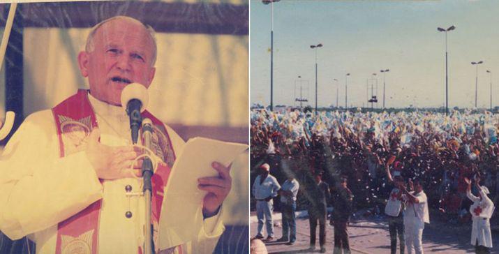 El diacutea que Juan Pablo II sobrevoloacute Santiago del Estero