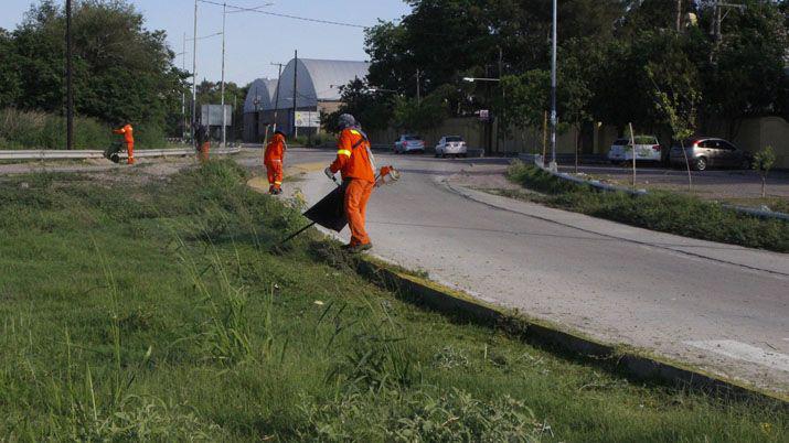 La comuna realizó un intenso operativo de desmalezamiento