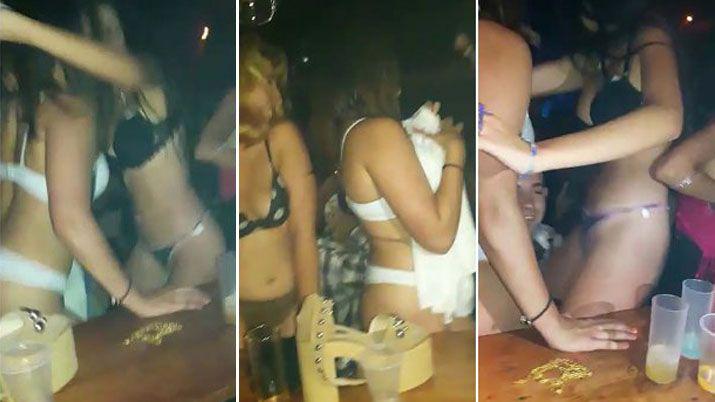 VIDEO  Joacutevenes son alentadas a desnudarse por tragos