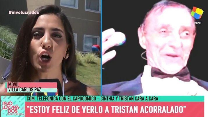 Terrible cruce entre Cinthia Fernaacutendez y Tristaacuten- Acosador de m
