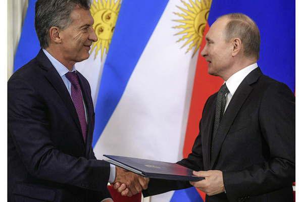 Mauricio Macri le pidioacute a Putin inversiones y la eliminacioacuten de trabas para el comercio