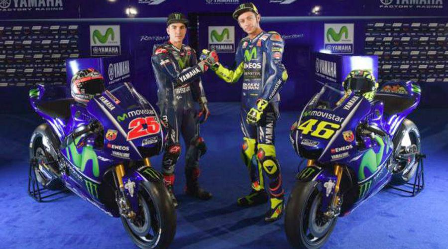Yamaha presentoacute su equipo con Maverick Vintildeales y Valentino Rossi