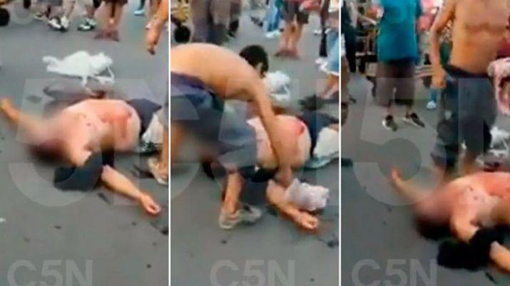 VIDEO  Asesinaron a un hombre por cajones de manzana en el mercado