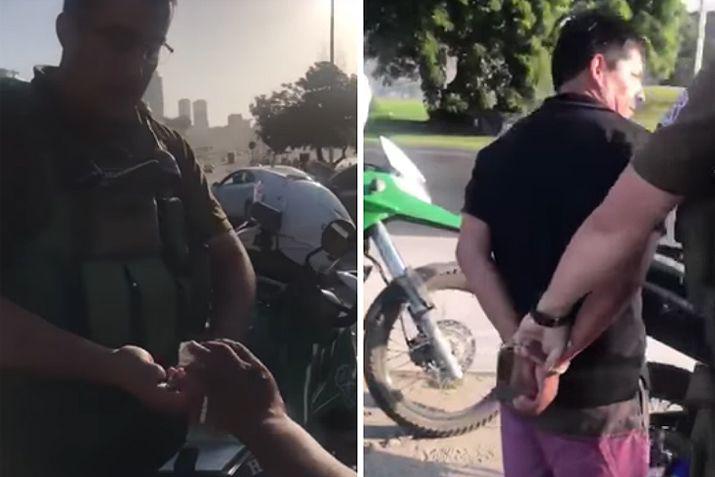 El argentino quería evitar la multa entregando dinero al policía chileno