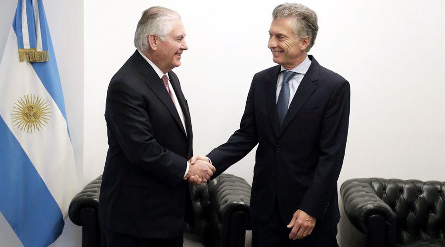 Mauricio Macri y Rex Tillerson conversaron sobre exportaciones a EEUU