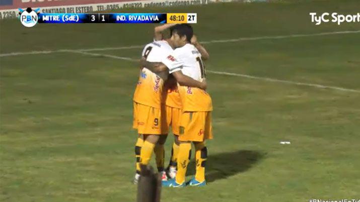 Mitre goleó a Independiente Rivadavia de Mendoza