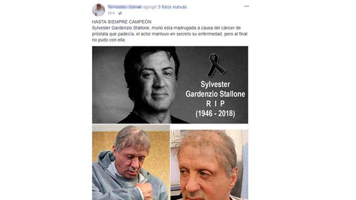 La muerte de Sylvester Stallone causoacute revuelo en las redes sociales
