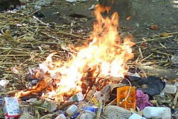 Piden a los vecinos evitar la quema  de pastizales y basura al aire libre