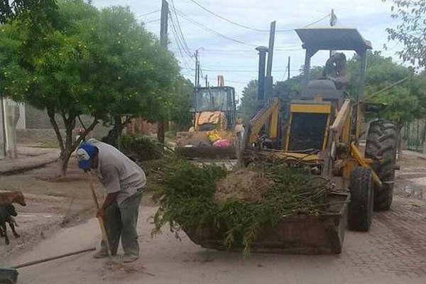 Realizan operativos de limpieza y desmalezamiento en barrios y en el centro de la ciudad de Clodomira