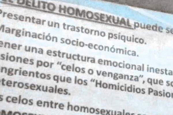 Escaacutendalo en la UBA por una clase sobre delito homosexual