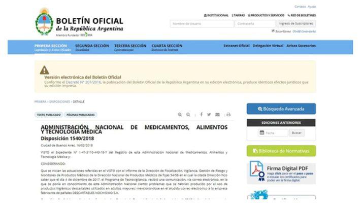 La decisión fue confirmada en el Boletín Oficial