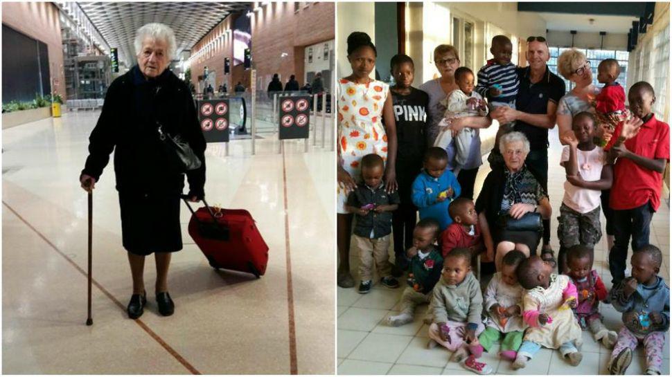 Un ejemplo- Con 93 antildeos viajoacute a Kenia a ser voluntaria de un orfanato