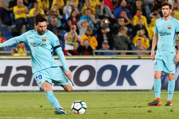 Messi y Calleri sellaron la igualdad en Gran Canaria 