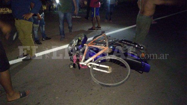 Ruta 9- un choque entre una bicicleta y una moto dejoacute dos heridos