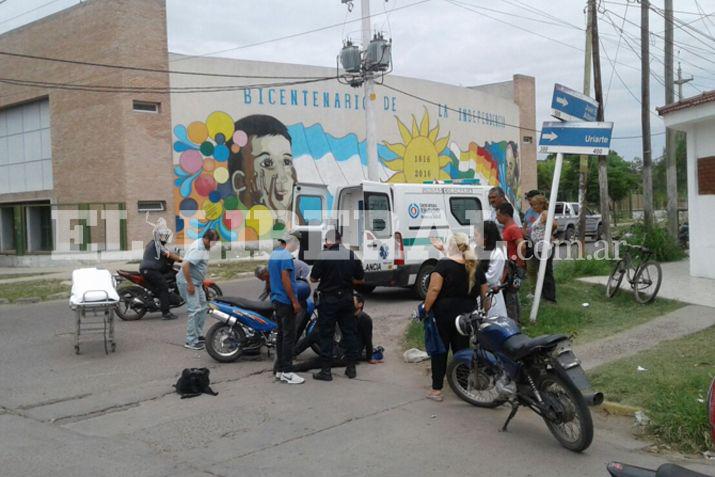 Personal policial de la Comisaría 13 se hizo presente en el lugar del accidente