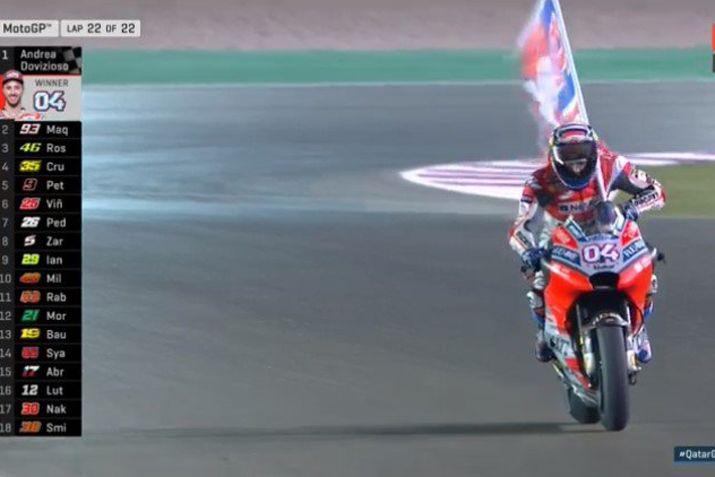 El festejo de Dovizioso en Qatar Ahora lo espera Las Termas de Río Hondo
