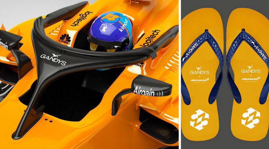 El Halo de McLaren seraacute patrocinado por una marca de ojotas