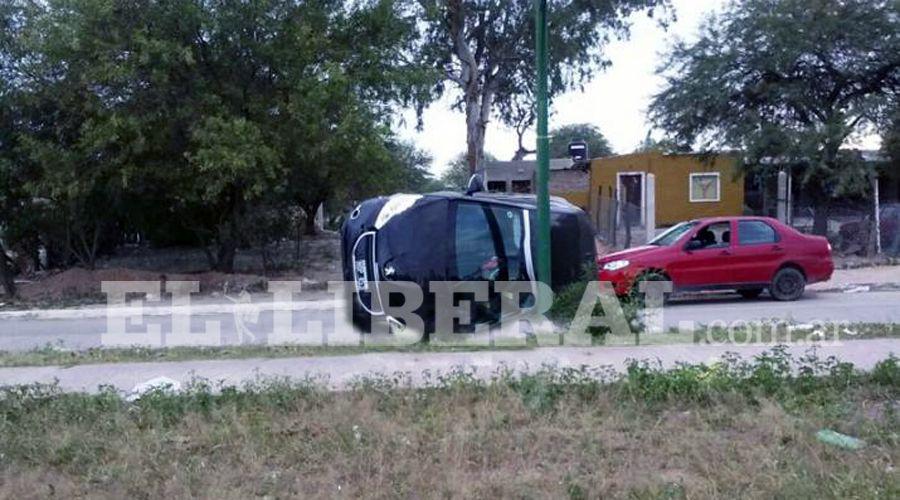 Choque y vuelco en Las Termas