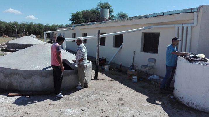 Dieron por terminadas las obras de agua en la Escuela de Carreta Paso