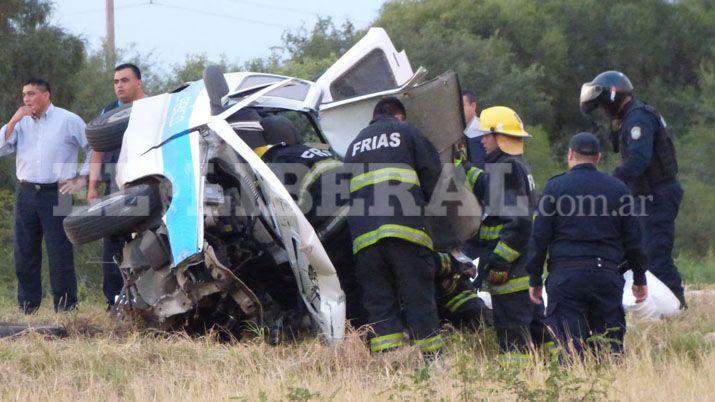 Frías- un muerto en choque frontal entre autos