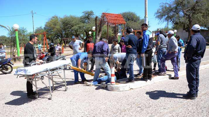 Un motociclista resultoacute herido tras fuerte accidente en Colonia Dora