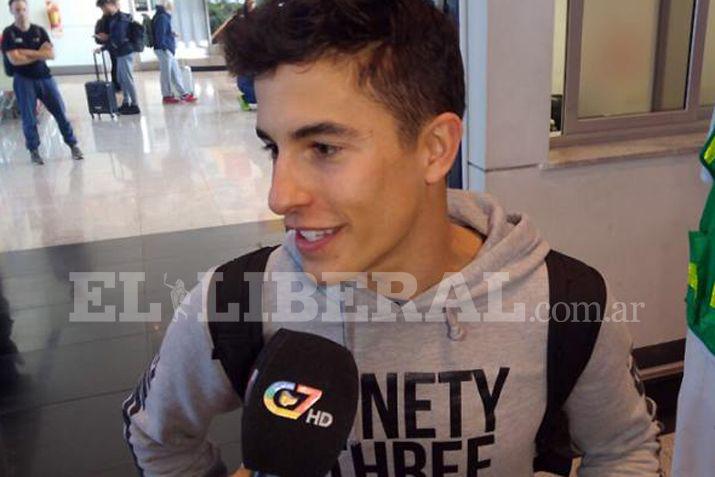 Marc Mrquez se mostró contento por estar otra vez en Las Termas en dilogo con Canal 7 y EL LIBERAL