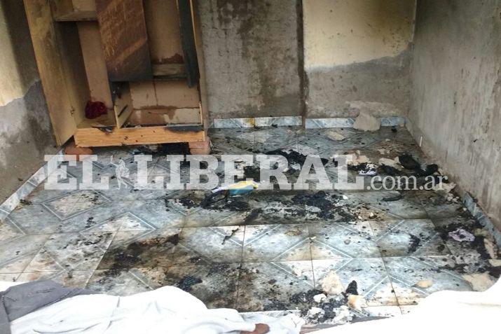 El incendio ocasionó solamente daños materiales en el interior del inmueble