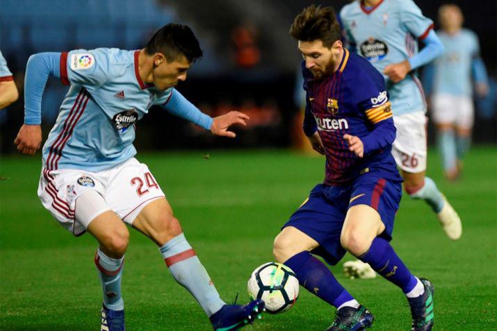 Messi ingresó en el segundo tiempo ante el Celta de Vigo