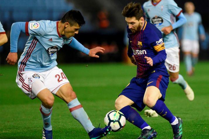 Messi ingresó en el segundo tiempo ante el Celta de Vigo