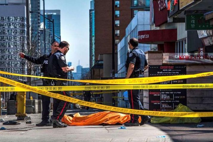 Ocurrió en pleno centro de Toronto justo cuando se realizaba una reunión del G7 sobre terrorismo 