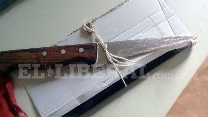 En el procedimiento se secuestró un cuchillo supuesta arma utilizada en el homicidio
