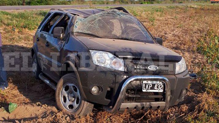 Violento vuelco de camioneta en Ruta 34