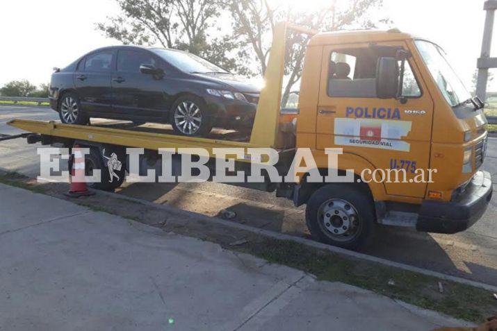 El auto de uno de los protagonistas fue retenido por personal de Seguridad Vial de la Policía de la Provincia