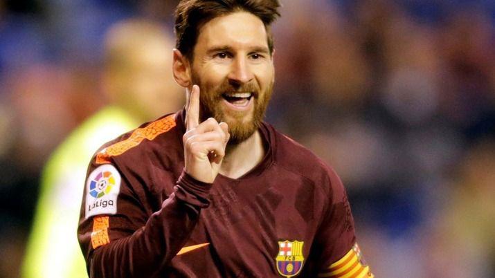 VIDEO Miraacute el triplete que hizo Messi ante Deportivo La Coruntildea