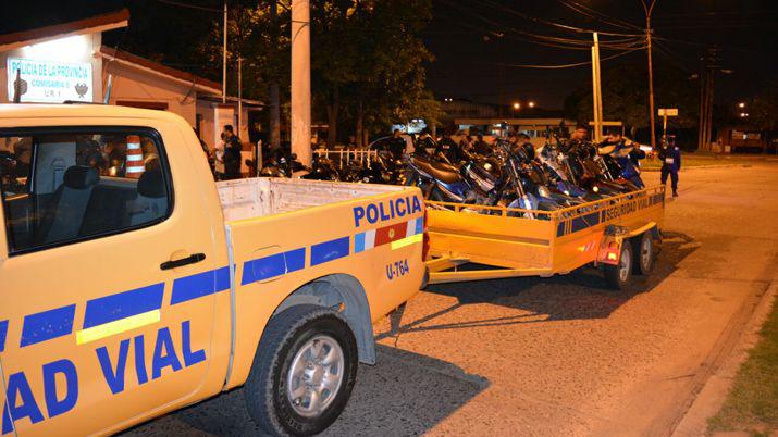 La policiacutea secuestroacute 49 motos en un operativo saturacioacuten