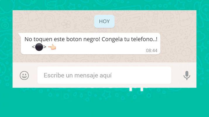 Recomiendan tener cuidado con el botoacuten negro de WhatsApp