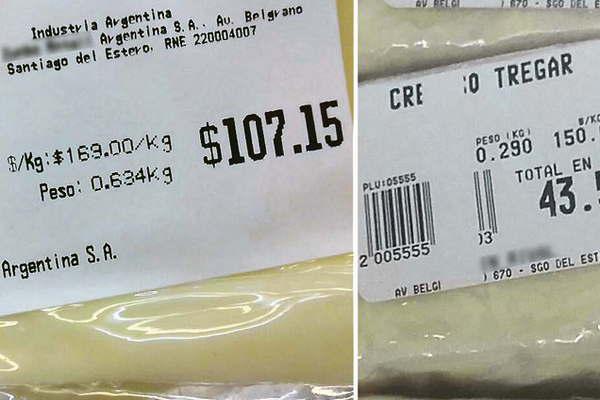 Los productos laacutecteos subieron un 10-en-porciento- y un kilogramo de queso para saacutendwich supera los 170 