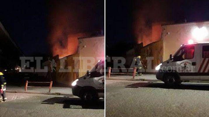 Una parrillada se prendió fuego en La Banda